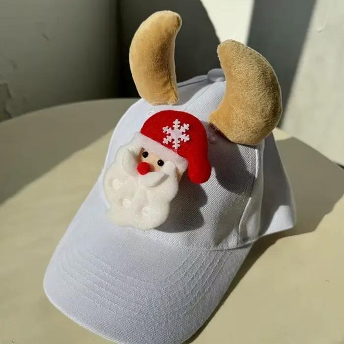 39bd Children Reindeer Baseball Hat pour filles femmes Horn