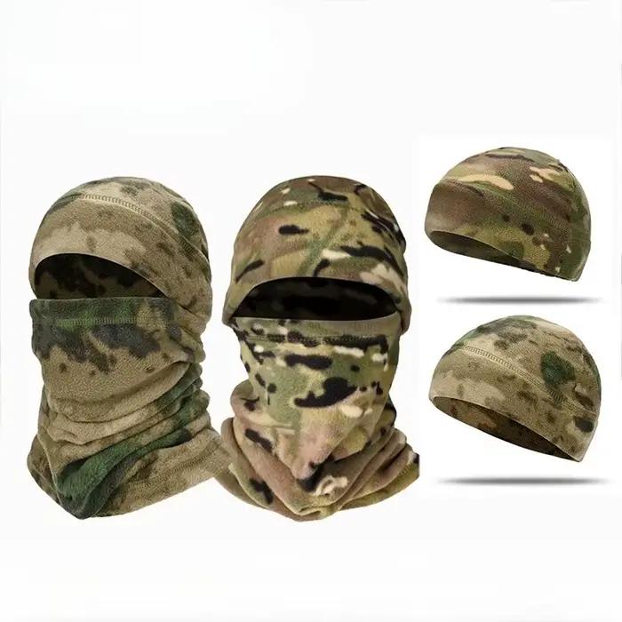 2 pièces de chapeaux et foulards hiver tête chaude en plein air épais vent chaud bavoir hommes Camouflage casquette