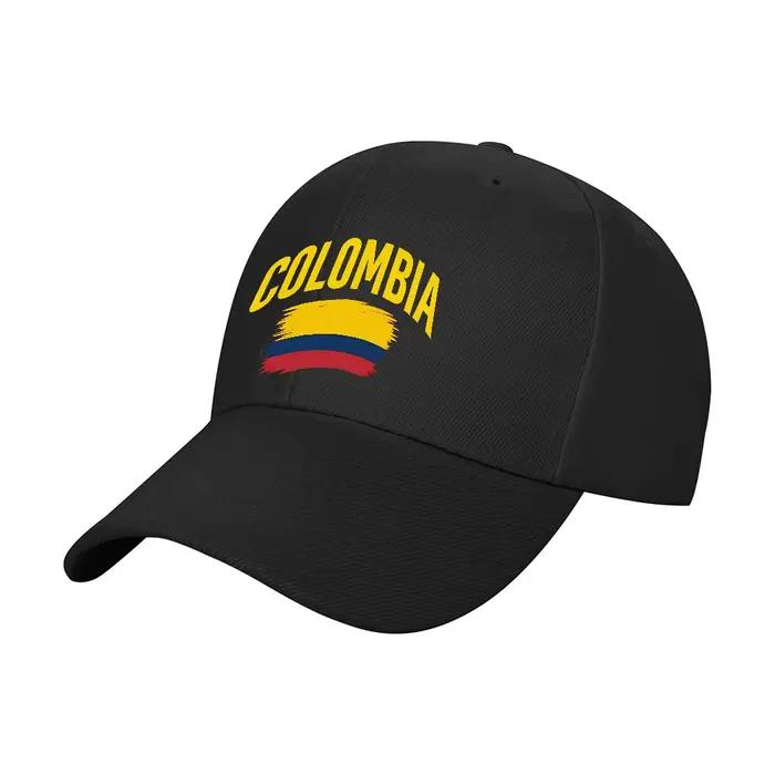 Casquette de baseball avec drapeau colombien - Chapeau à visière basse réglable