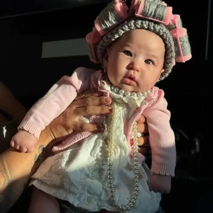 Chapeau bouclé pour enfants - Perruque de vieille dame au crochet pour tout-petit