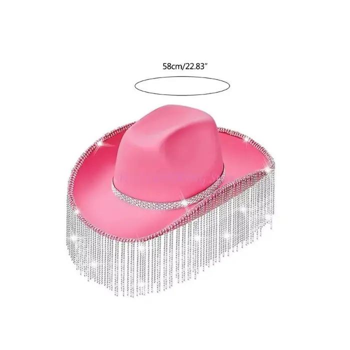 Chapeau de cow-boy en strass pour filles
