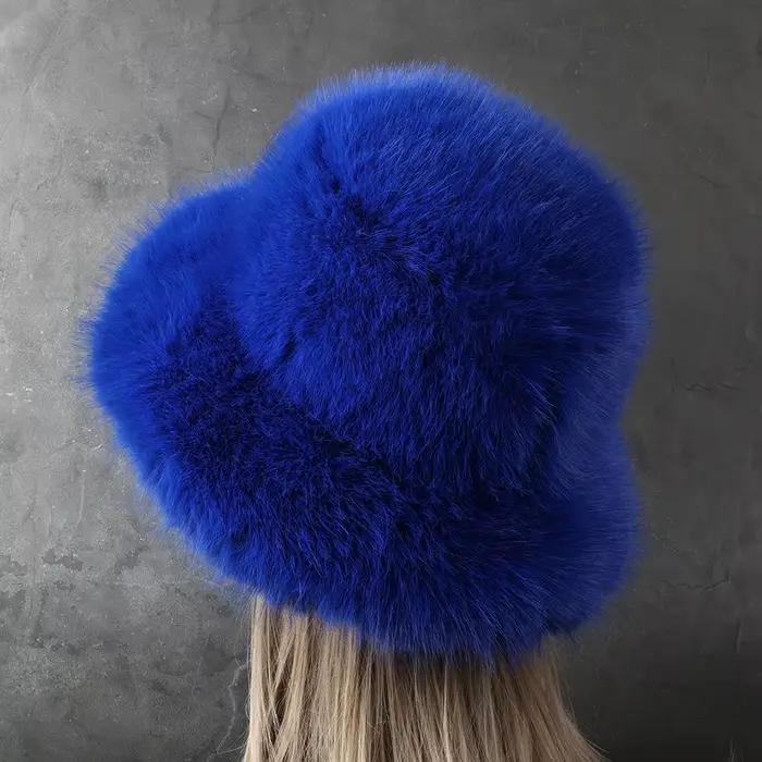 Chapeau de seau en fausse fourrure unisexe pour femmes, style novateur, confort hivernal, polyvalent pour sorties extérieures et cadeaux spéciaux