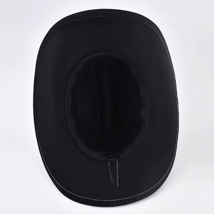 Chapeau de Cowboy occidental unisexe avec cuir
