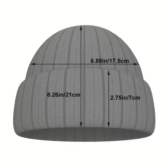Chapeau tricoté brodé souriant pour hommes et femmes