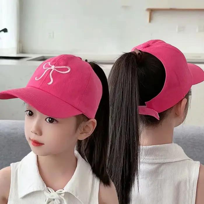 Noeud papillon Casquette de baseball Protection UV Conception de queue vide Chapeau de soleil pour