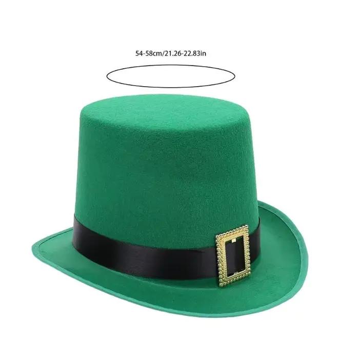 P9FE – chapeau seau lutin vert, couvre-chef unisexe pour spectacles théâtre