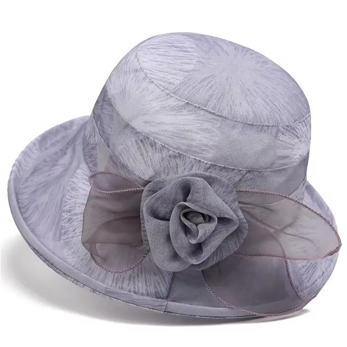 Nouveau Chapeau Bob Femme Printemps-Été Respirant à Calotte Ronde