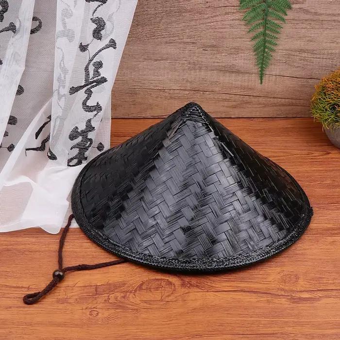 Offre spéciale chapeau samouraï paille chinois Cosplay japonais riz asiatique bambou conique chapeaux fête fermier cône décor casquette décorative