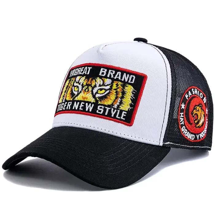 Nouvelle casquette de baseball unisexe brodée œil de tigre