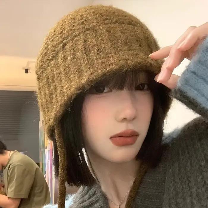 Chapeau tricoté en laine pour femmes