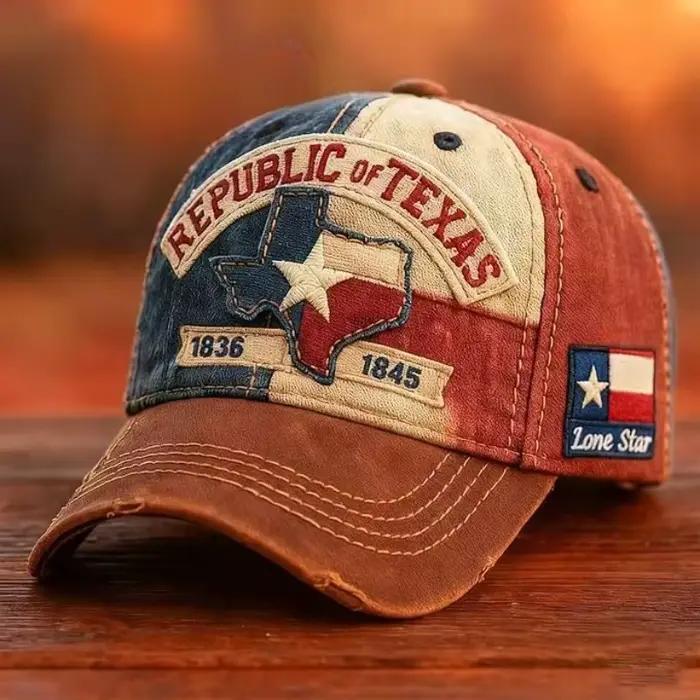 Casquette de baseball brodée République du Texas