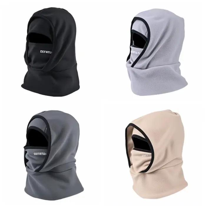 Cagoule Double couche casquette de cyclisme polaire résistant au froid chapeau chaud masque Protection du cou
