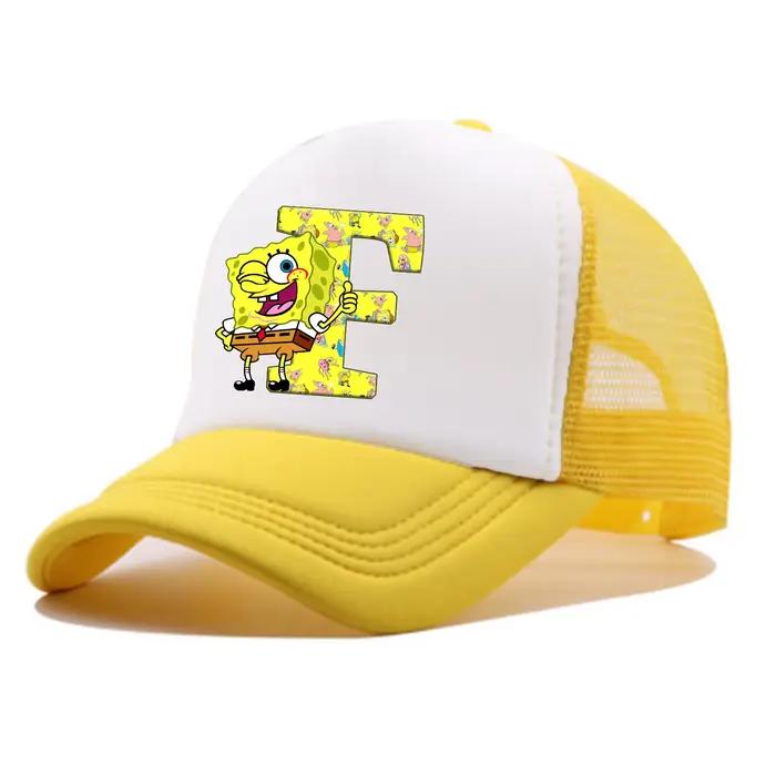 Casquette de baseball Bob l'éponge cartoon jaune pour enfants et adultes occasions spéciales activités en plein air cadeau fantaisie kawaii
