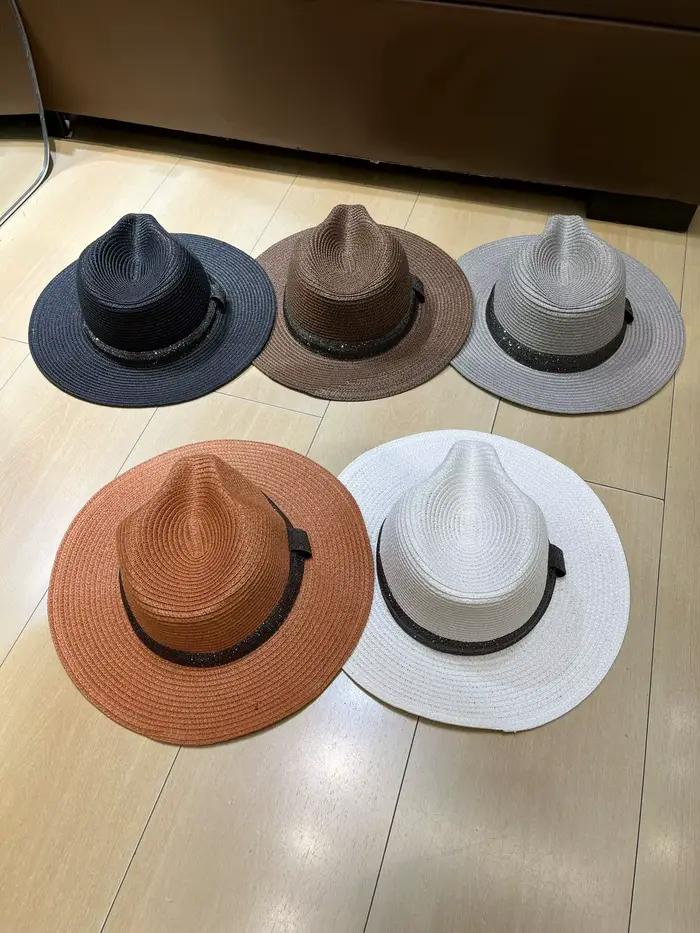 26 nouveaux chapeaux de soleil en paille de raphia faits à la main pour femmes