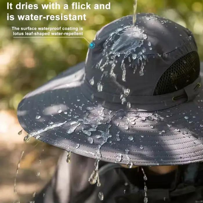 Chapeau de pêcheur avec ventilateur solaire à double alimentation