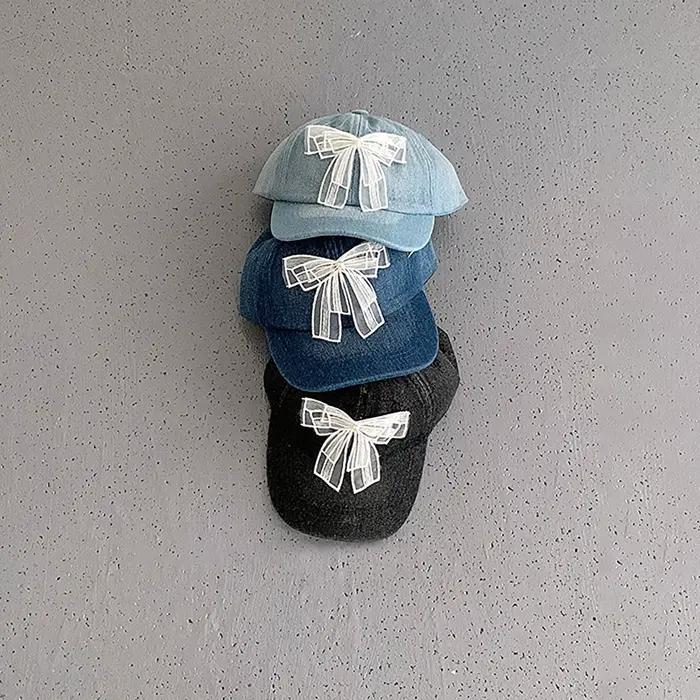 Casquette de baseball en jean bleu pour fille princesse