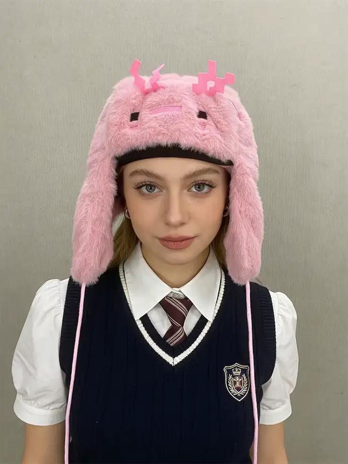 Chapeau Kawaii Axolotl KYTFLLY Unisexe Rose Pour Les Fans De Bande Dessinée Occasions Spéciales De Plein Air Et Port Quotidien
