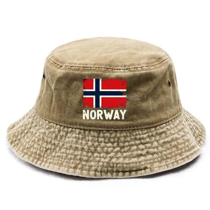 Chapeau Imprimé Style Norvège Coton Pour Hommes Femmes Polyvalent Décontracté Plage Occasionnels