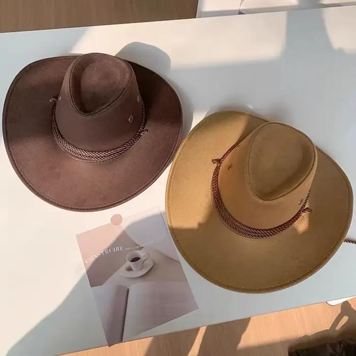 Chapeau de cowboy occidental vintage décontracté protection solaire polyester pour hommes et femmes occasions extérieures spéciales