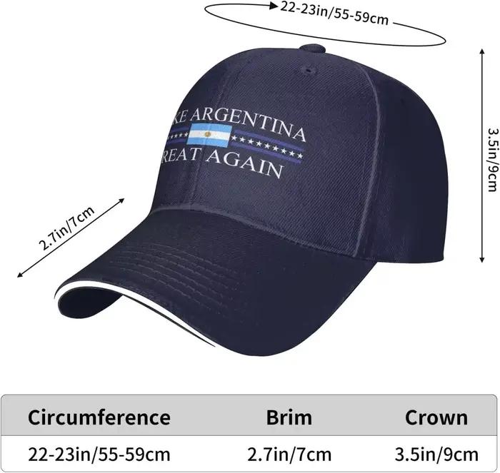 Faire l'Argentine encore une fois géniale chapeau hommes casquettes de Baseball