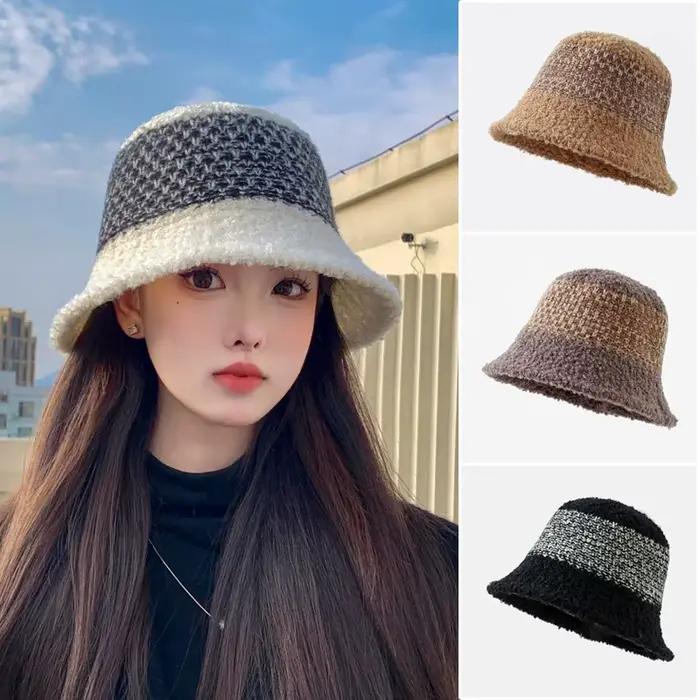 Chapeau de seau sport pour femme hiver décontracté avec rembourrage pour cou et protection coupe-vent Polyester Blanc Rouge Vert Armée Noir Vert