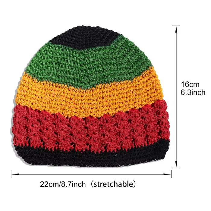 Nouveau Kufi casquette solide femmes hommes chapeaux de prière islamique islamique bonnet Kufi chapeaux Crochet à la main hiver garder au chaud accessoires