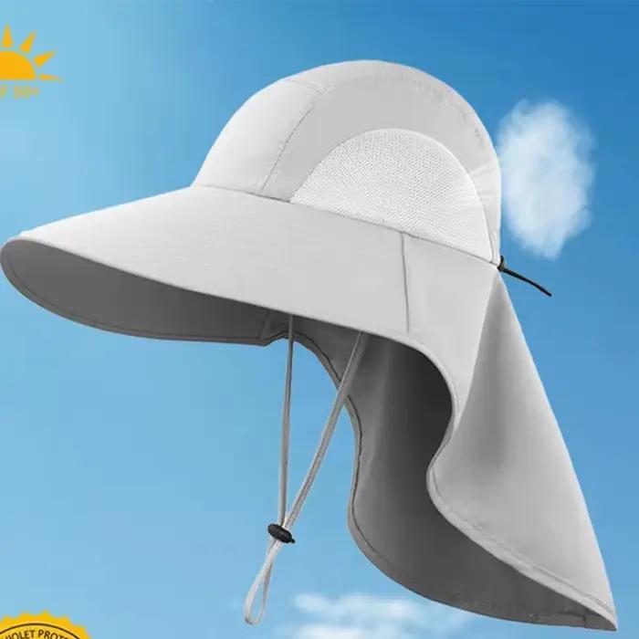 Chapeau de protection UV avec large bord et rabat pour le cou pour hommes et femmes