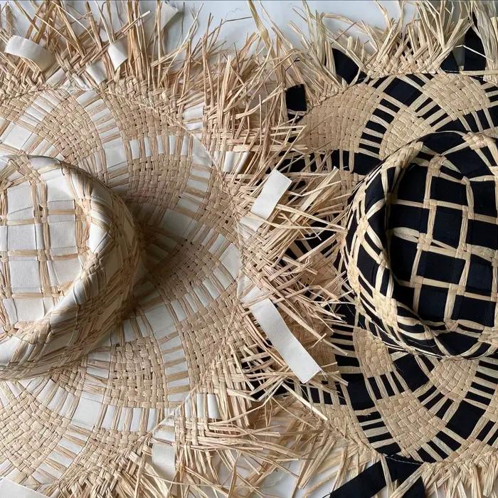 Chapeau de paille à large bord pour femme