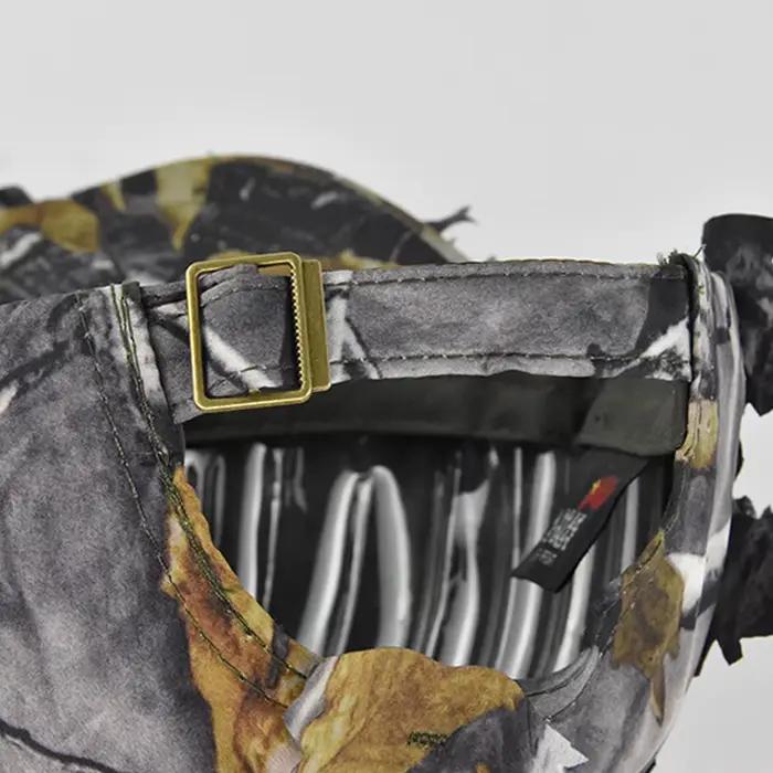 Casquette de baseball camouflage ornée de feuilles pour hommes et femmes