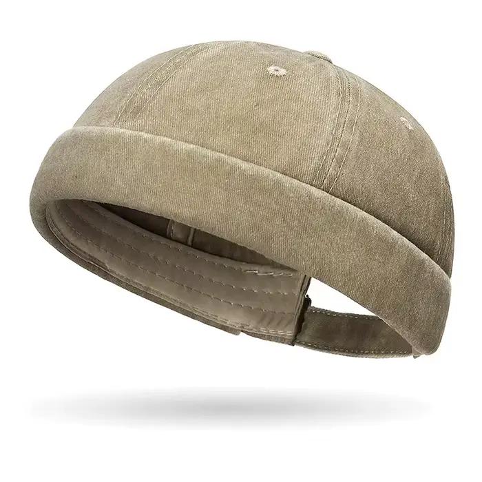 Casquette Hip-hop délavée style streetwear à visière souple - Chapeau de fermier unisexe et polyvalent