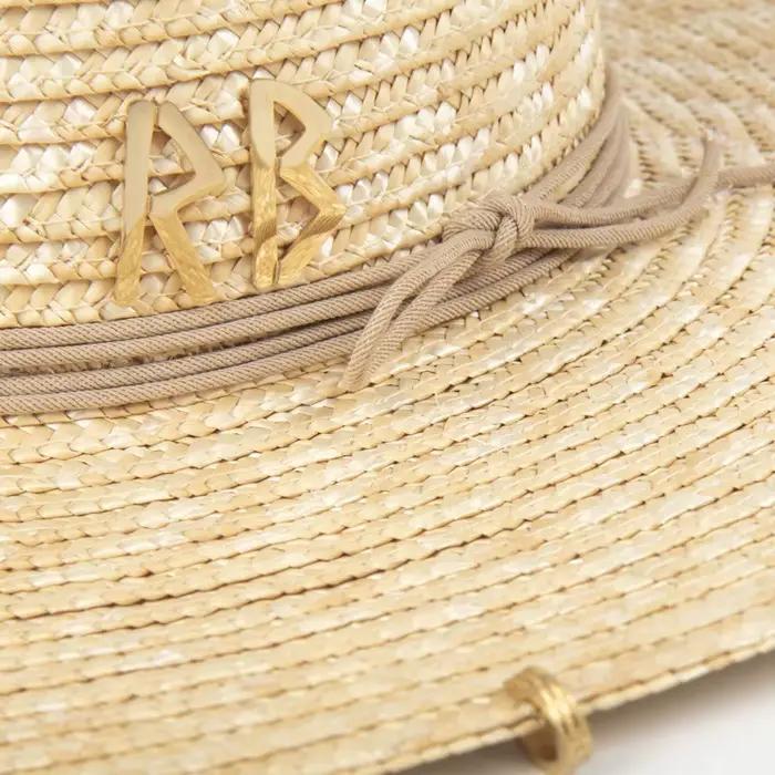 Chapeau de soleil en paille à grand bord pour femmes