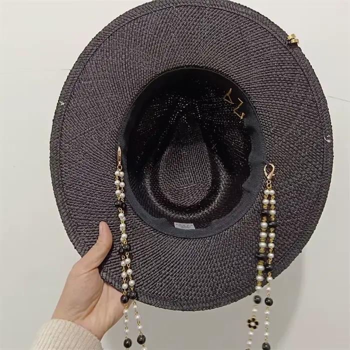 Accessoires de chapeau design fait à la main adapté à toutes sortes de chapeaux chaîne de perles