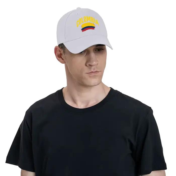 Casquette de baseball avec drapeau colombien - Chapeau à visière basse réglable