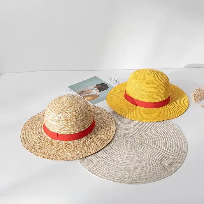 Chapeaux de paille de cosplay Luffy One Piece Anime