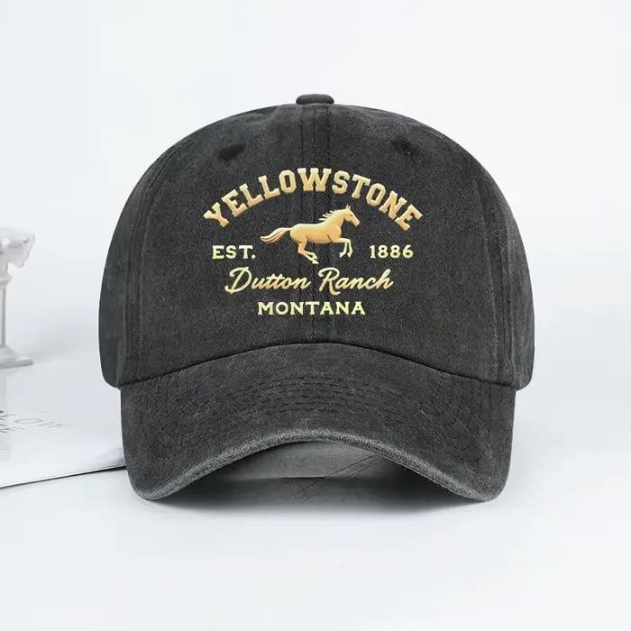 Casquette de baseball décontractée Yellowstone à imprimé cheval