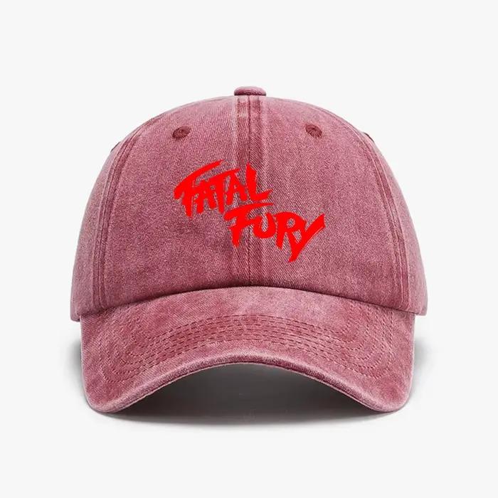 Casquette de baseball Fury Fatal Hat The King of Fighters en denim délavé, style vintage, unisexe, réglable, protection solaire, style cowboy pour homme et femme occasions spéciales