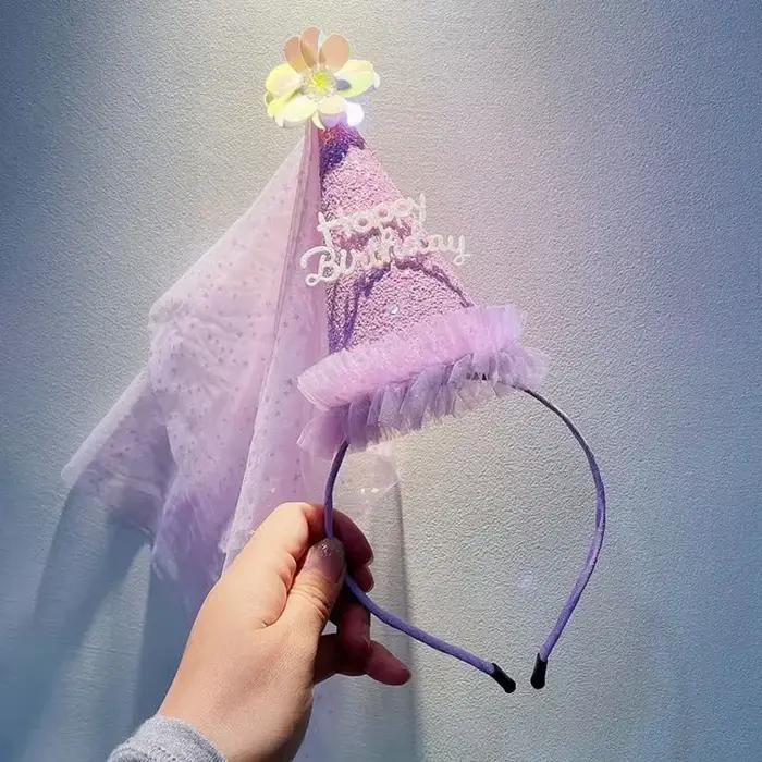 Chapeau d'anniversaire de princesse pour enfants