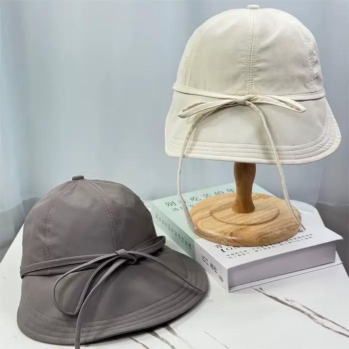 Chapeau de soleil à large bord avec nœud