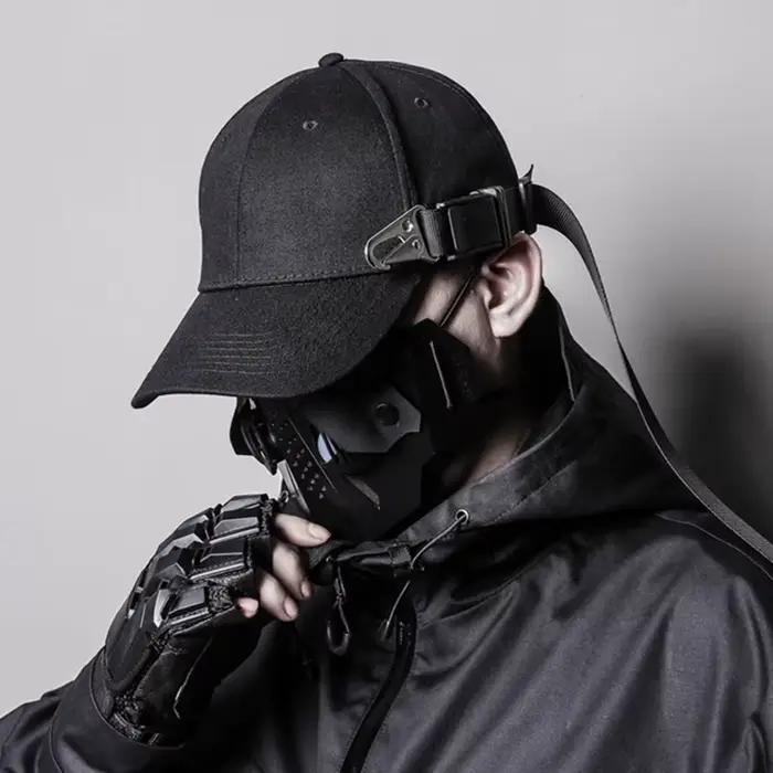 Casquette de baseball Punk Hip Hop Techwear tactique avec boucle en sangle pour hommes et femmes style décontracté occasions diverses