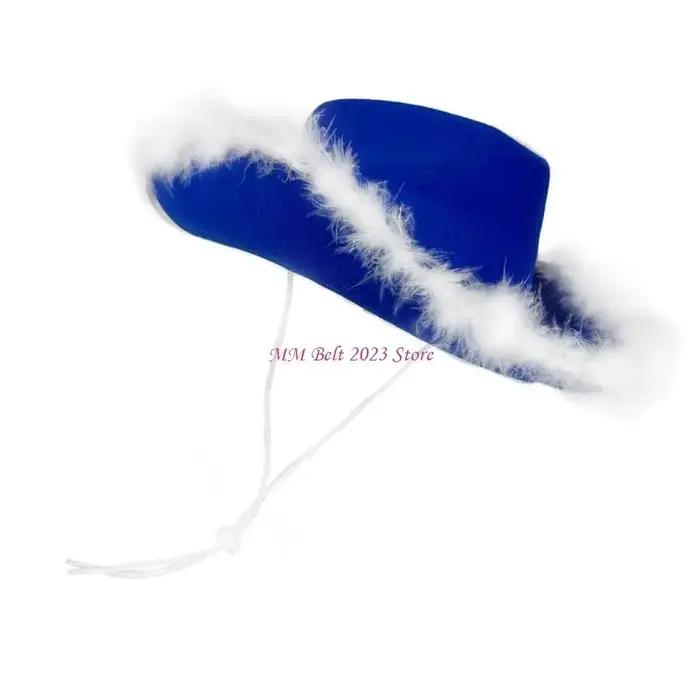 Chapeau Panama décoratif en plumes uniques pour adultes, accessoire photo fête, style sport chic, résistant aux intempéries, adapté aux quatre saisons, pour hommes et femmes