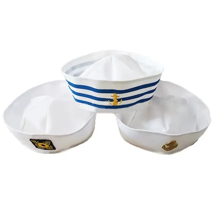 Chapeaux militaires, chapeau de capitaine de marin blanc