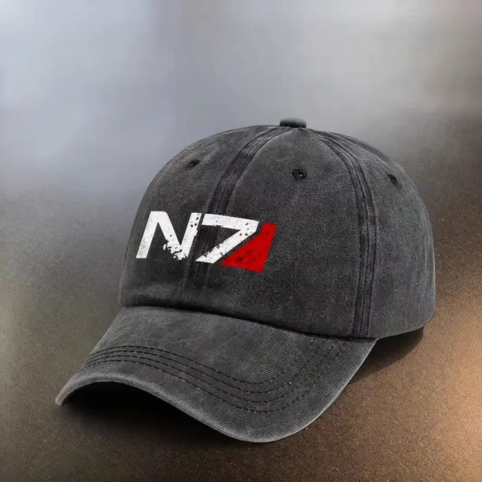 Casquette N7 délavée, chapeau de baseball décontracté pour les sorties