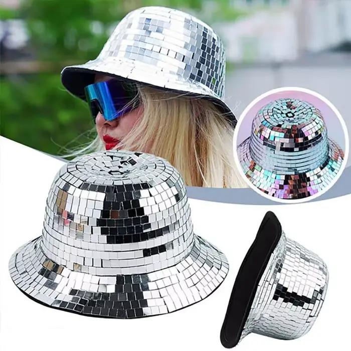 Nouveau produit Disco Ball seau chapeau mode rétro miroir Style Hip Hop homme femme