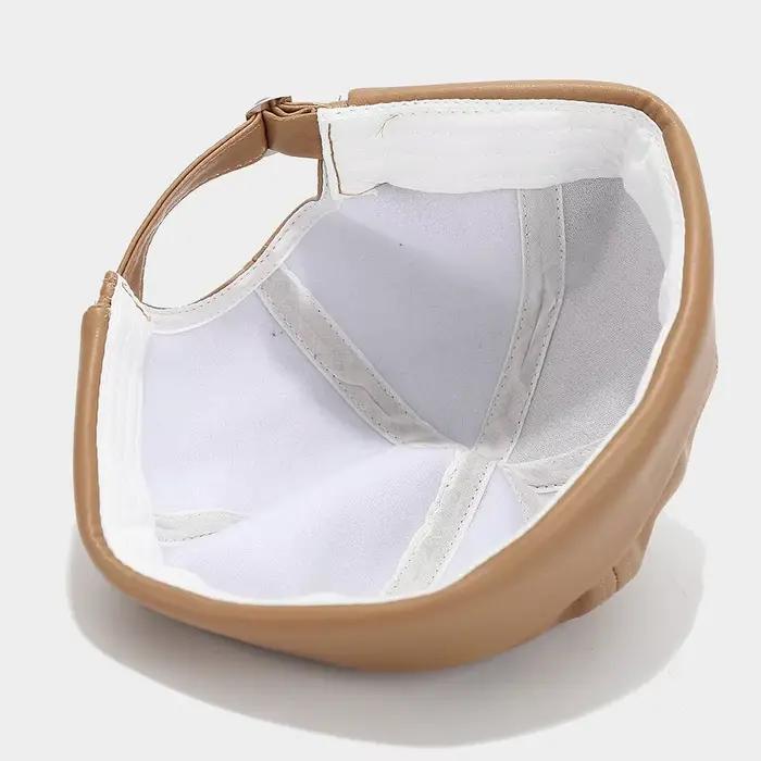 Chapeau vintage en cuir pu en peau de melon casquette docker rétro bonnet hip hop ajustable pour homme et femme toutes saisons occasions décontractées