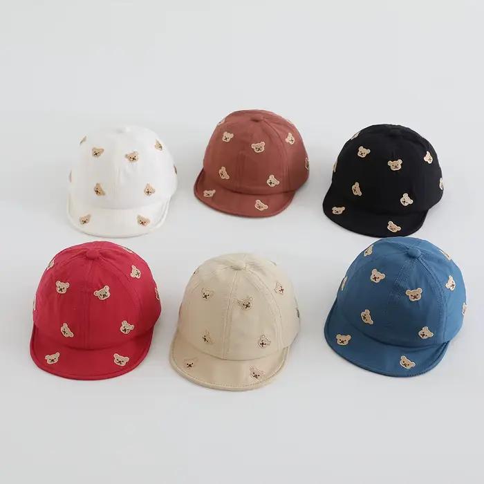 Casquettes de baseball souples à visière fine printemps-automne pour garçons et filles