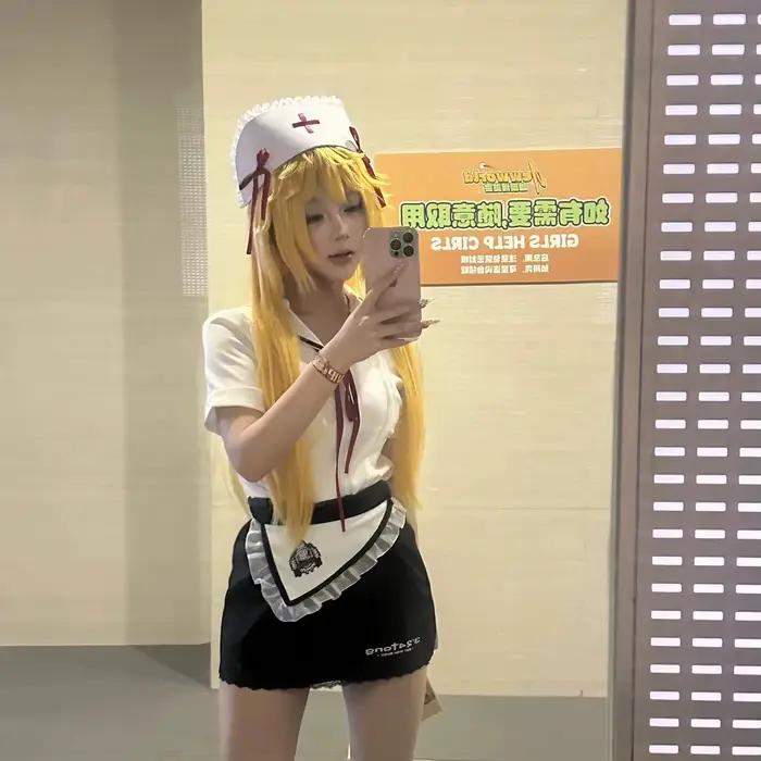 Chapeau d'infirmière gothique Punk foncé Y2K pour fille