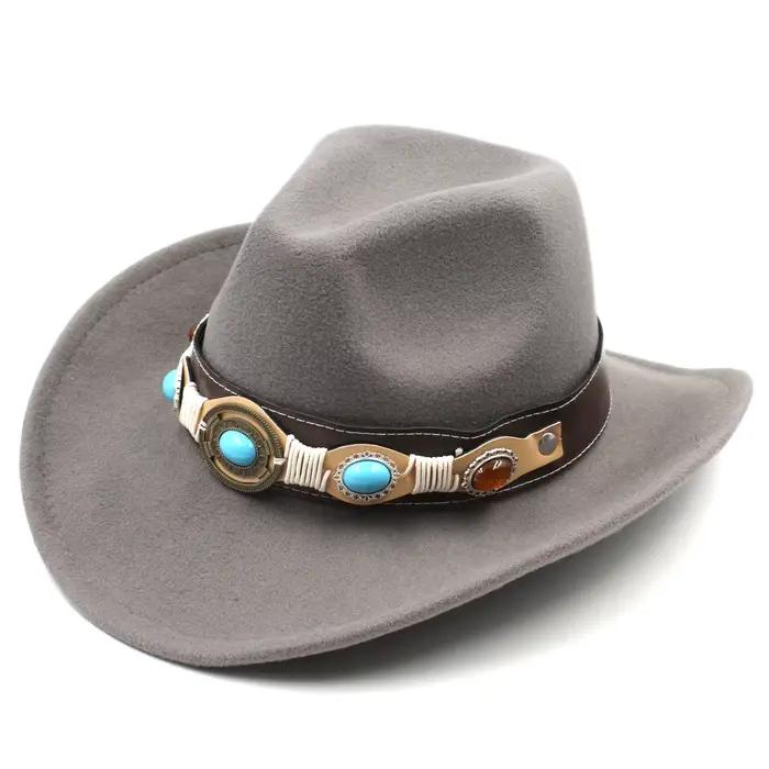 Chapeau de cowboy Mistdawn unisexe solide coton polyester pour hommes et femmes adaptés à diverses occasions festives et quotidiennes