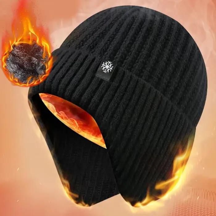 Chapeau tricoté en peluche pour hommes