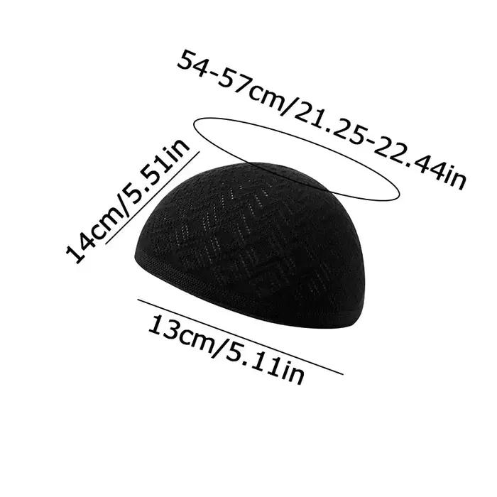 Chapeau de prière musulman pour homme en polyester tricoté multisaison islamique occidentale occassions spéciales de Ramadan et cérémonies traditionnelles
