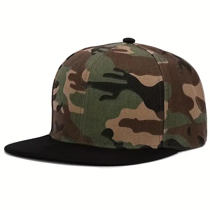 Casquette de baseball à visière plate camouflage tendance